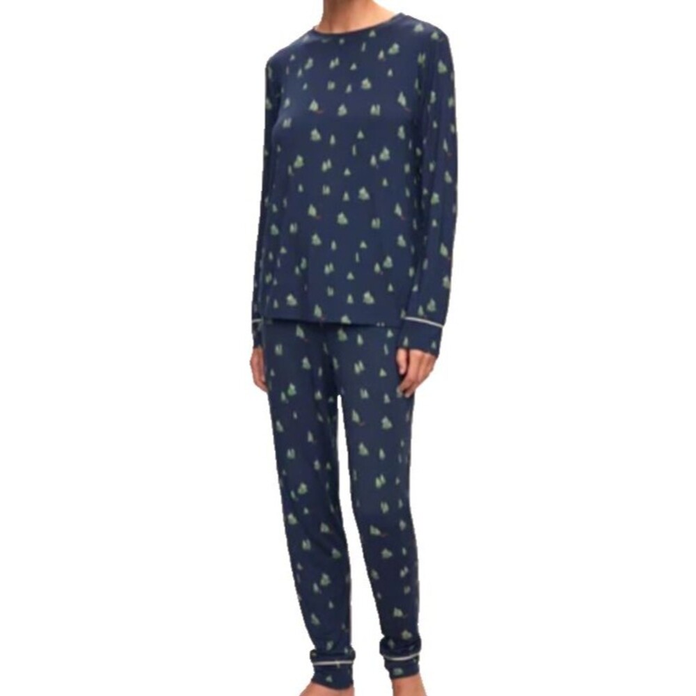 Eberjey Woodland Pajama Set Comfy Cozy Sleep Wear Lounge Size XS